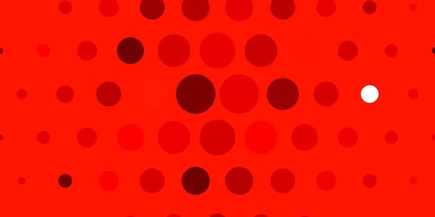 Light Red, Yellow vector background with bubbles. Illustration with set of shining colorful abstract spheres. Design for posters, banners.