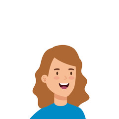 beautiful woman avatar character icon vector illustration design