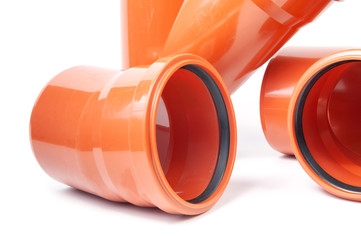 Sewage connectors for installation of pipeline branching in the outdoor sewer system