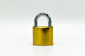 Fototapeta premium Security lock isolated on white background. GDPR and data protection.