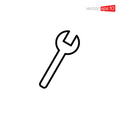 Tool Wrench Icon Design Illustration