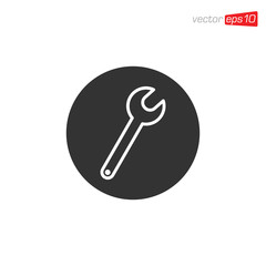 Tool Wrench Icon Design Illustration