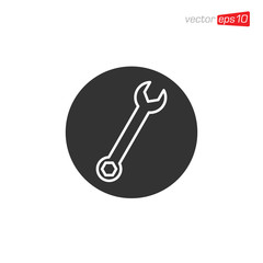 Tool Wrench Icon Design Illustration