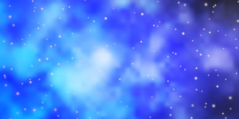 Light Purple vector background with colorful stars. Colorful illustration in abstract style with gradient stars. Theme for cell phones.