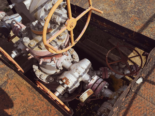 Well for oil and gas production. Oil well wellhead equipment. Oil production. Wells in the Kuban....
