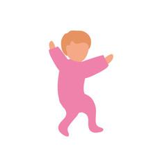 cute baby girl avatar character vector illustration design