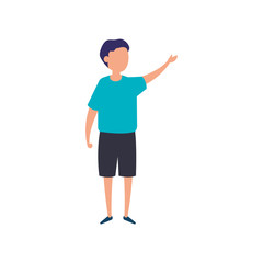 cute boy avatar character icon vector illustration design