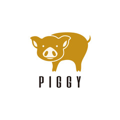 Pig logo design template stock vector