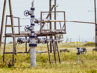 Well for water injection into the reservoir. Maintaining reservoir pressure. Oil production. Well...