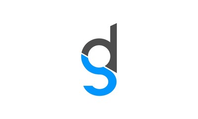 Abstract DS simple modern vector logo