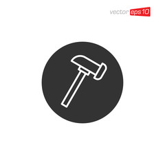 Hammer Icon Design Illustration Vector