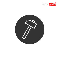 Hammer Icon Design Illustration Vector