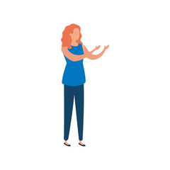 beautiful woman avatar character icon vector illustration design