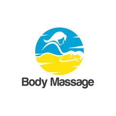 Body massage logo vector illustration