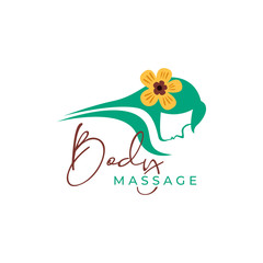 Body massage logo vector illustration