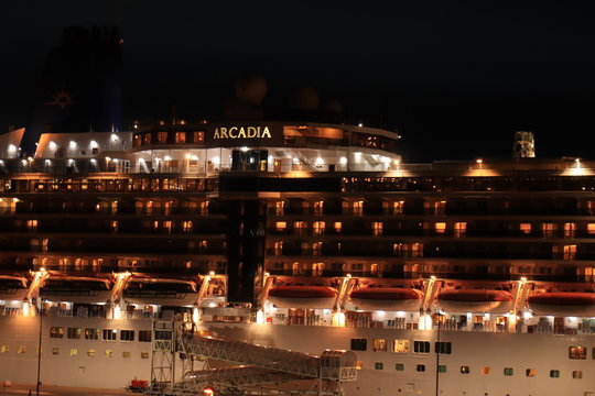 IJmuiden, The Netherlands - December 27th, 2019: Arcadia P&O Cruises