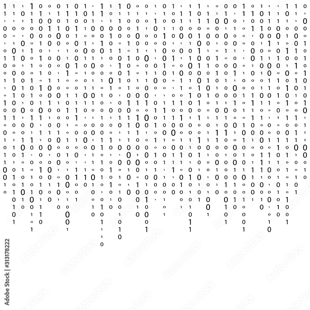 Wall mural abstract matrix background. binary computer code. coding. hacker concept. vector background illustra