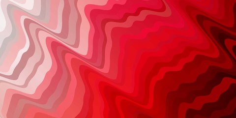 Light Red vector background with lines. Colorful illustration with curved lines. Smart design for your promotions.