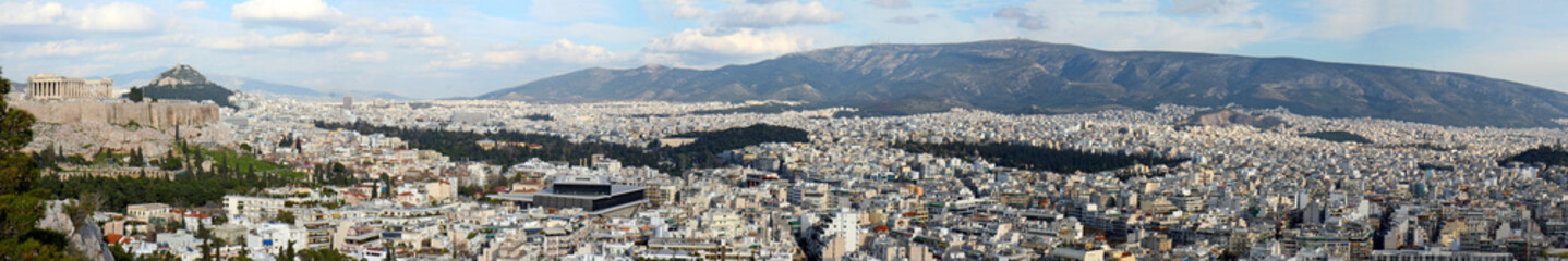 Fototapeta na wymiar panoramic view of athens, greece