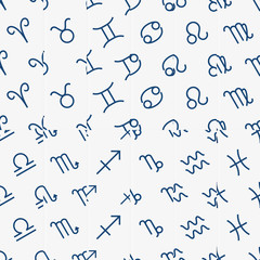 zodiac symbols seamless pattern vector background