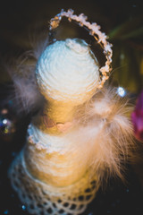 Handmade crocheting crafts. Wool Handmade Decoration.