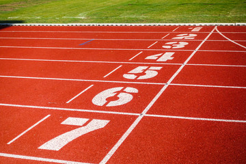 Sport running track for running and jogging for excercise and competition.