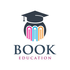 educational book logo design