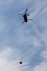 Fighting Fire With Helicopter Bucket Drops I