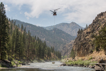 Dipping Water for a Wildfire in Idaho