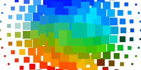 Light Multicolor vector template in rectangles. Abstract gradient illustration with colorful rectangles. Best design for your ad, poster, banner.