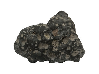 black porous moon stone 