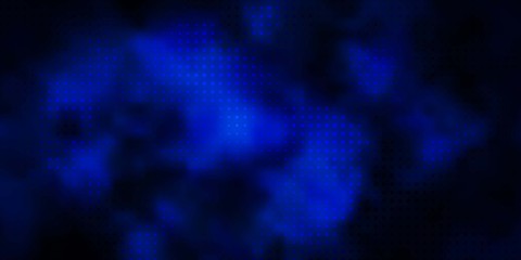 Dark BLUE vector background with spots. Glitter abstract illustration with colorful drops. Pattern for booklets, leaflets.