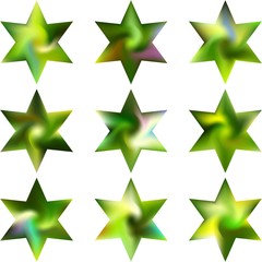 Set of hexagram chromatic backgrounds.