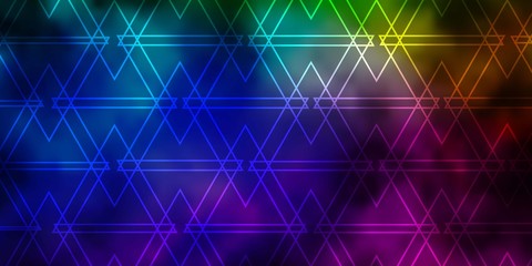 Fototapeta premium Dark Multicolor vector background with triangles. Beautiful illustration with triangles in nature style. Template for wallpapers.