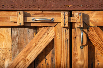 Rustic Wooden Hand Made Saloon Door Latch. This sliding stylle lock can be used on barns, work benches, or fences.