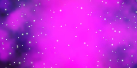 Dark Purple vector texture with beautiful stars. Shining colorful illustration with small and big stars. Best design for your ad, poster, banner.