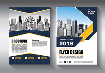 Business abstract vector template. Brochure design, cover modern layout, annual report, poster, flyer in A4 with colorful triangles, geometric shapes for tech, science, market with light background