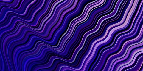 Light Purple vector template with curved lines.