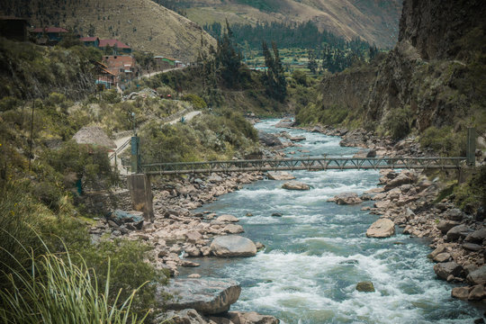Rio Vilcanota town Aguas Calientes Peru Cusco