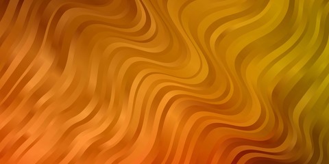 Light Red, Yellow vector texture with circular arc. Illustration in abstract style with gradient curved.  Template for cellphones.