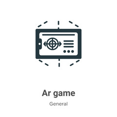 Ar game glyph icon vector on white background. Flat vector ar game icon symbol sign from modern general collection for mobile concept and web apps design.