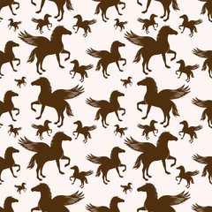pegasus seamless pattern vector illustration background