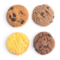 homemade cookies on white background