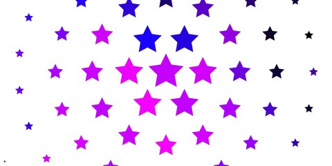 Light Purple vector background with colorful stars. Colorful illustration in abstract style with gradient stars. Best design for your ad, poster, banner.