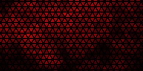 Dark Orange vector layout with lines, triangles.