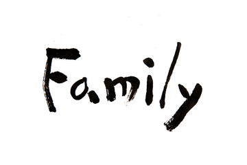 Handwritten Calligraphy ,Family  