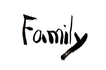 Handwritten Calligraphy ,Family  