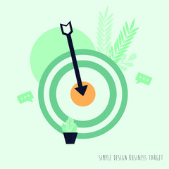 business target illustration design. flat design illustration