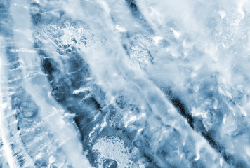 Ice background. The frozen texture of the water