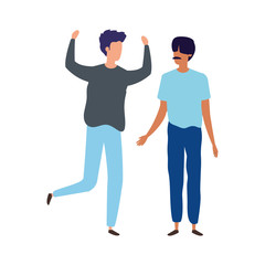 young men avatar character icons